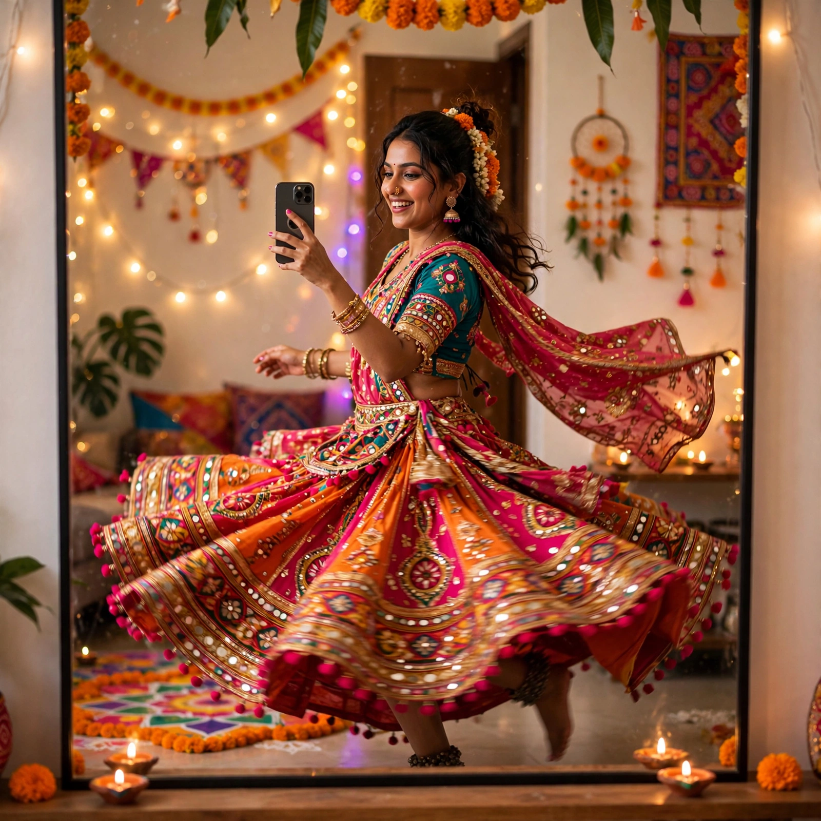 Mirror Selfie Garba