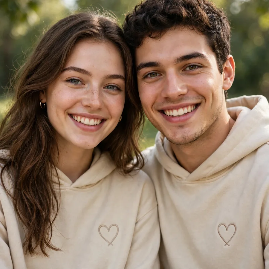 Couple DP in Matching Hoodies