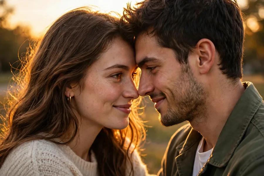 Couple DP Sunset Close-Up