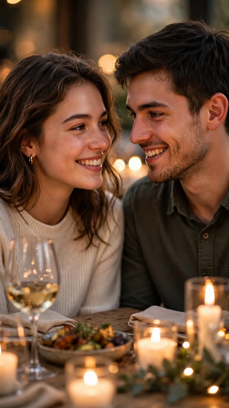 Couple Story Candle Light Dinner
