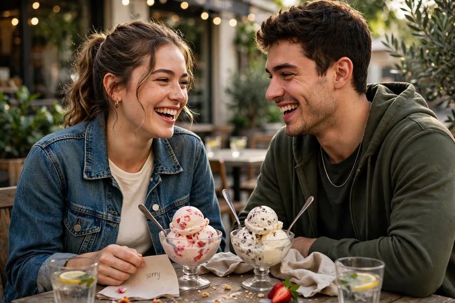 Sorry Couple Making Up Over Ice Cream