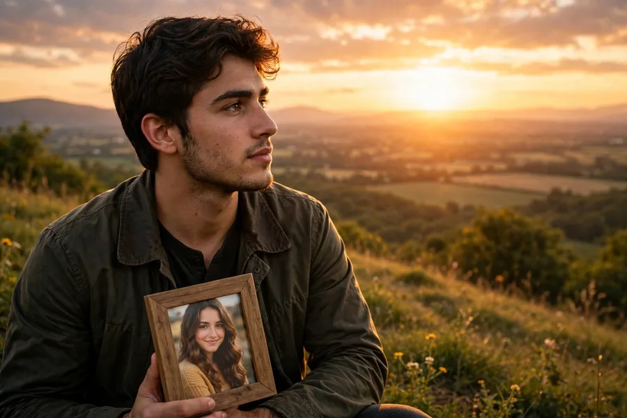 Miss You Couple Sunset Frame