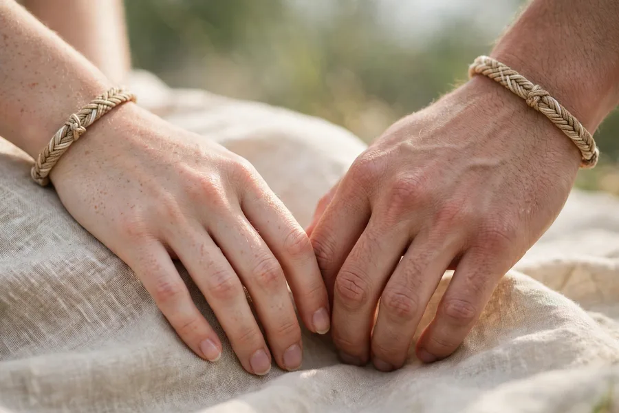 Long Distance Couple Matching Bracelets