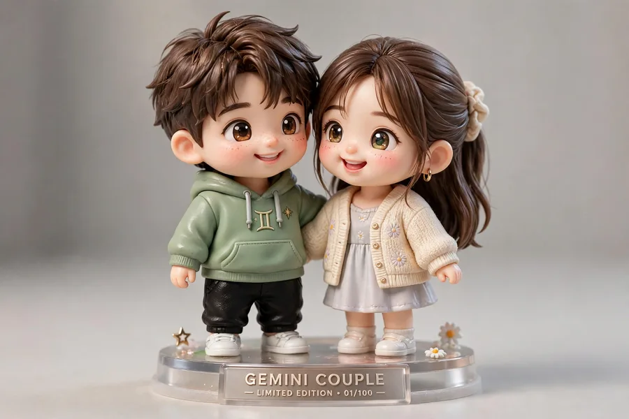 Gemini Couple 3D Figurine