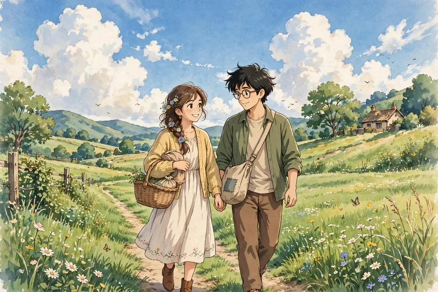 ChatGPT Couple Ghibli Style