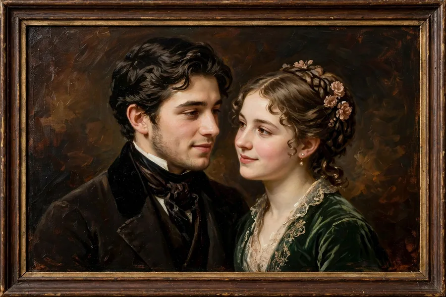 ChatGPT Couple Oil Painting