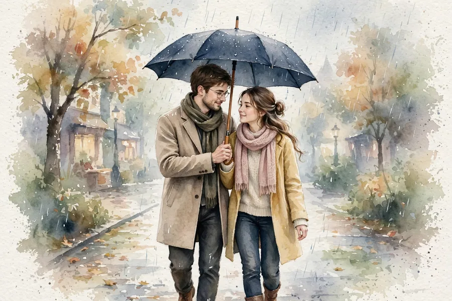 ChatGPT Couple Watercolor Style
