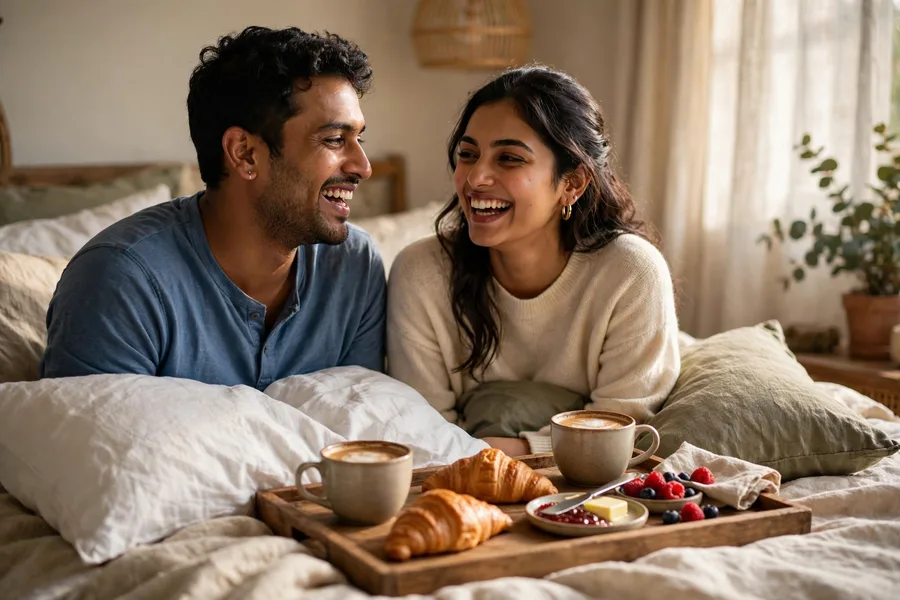 Breakfast in Bed Couple