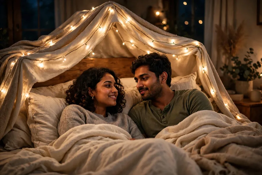 Blanket Fort Bed Couple