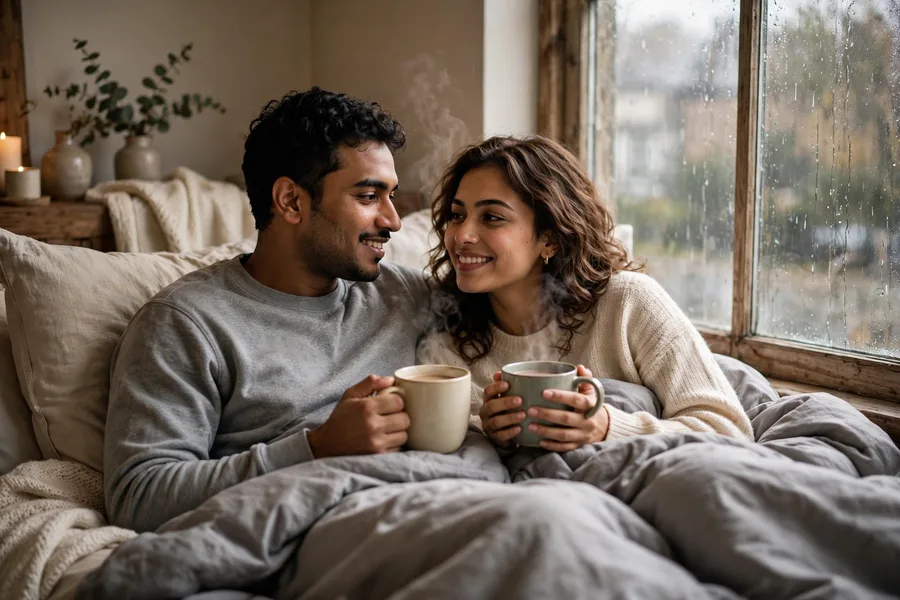 Rainy Day Duvet Bed Couple