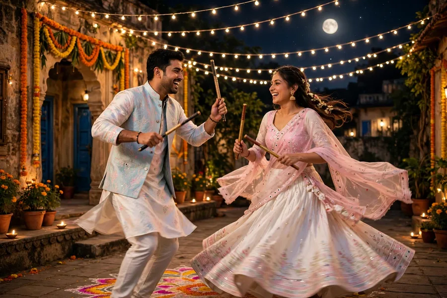 Sharad Purnima Raas Couple