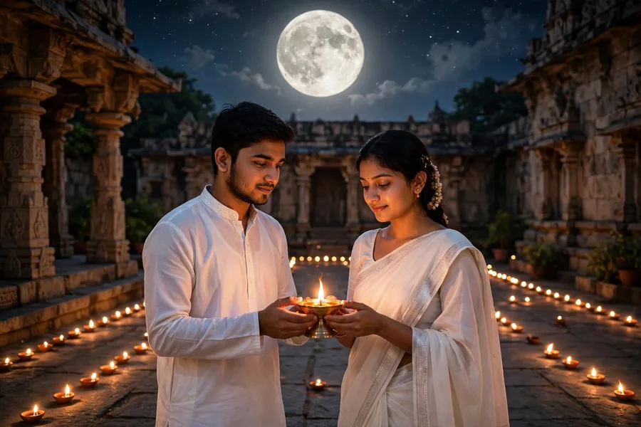 Sharad Purnima Diya Couple