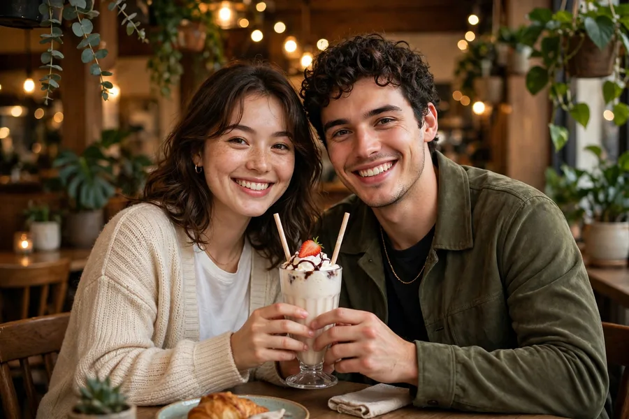 Gemini Couple Cafe Date Edit