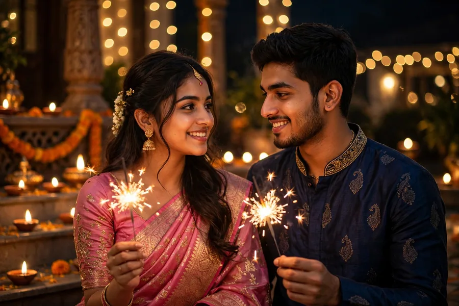 Gemini Couple Festive Saree Edit