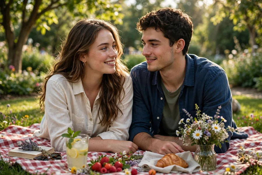 Gemini Couple Garden Picnic Edit