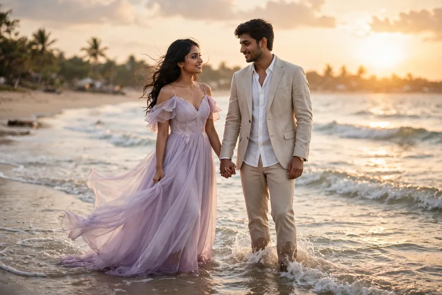 Pre-Wedding Couple Beach Shoot