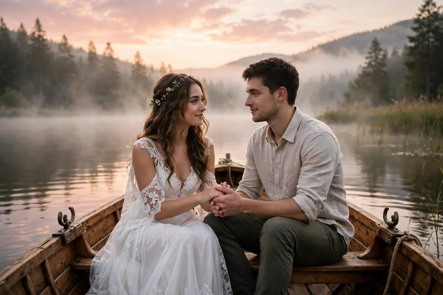 Pre-Wedding Couple Lake Shoot