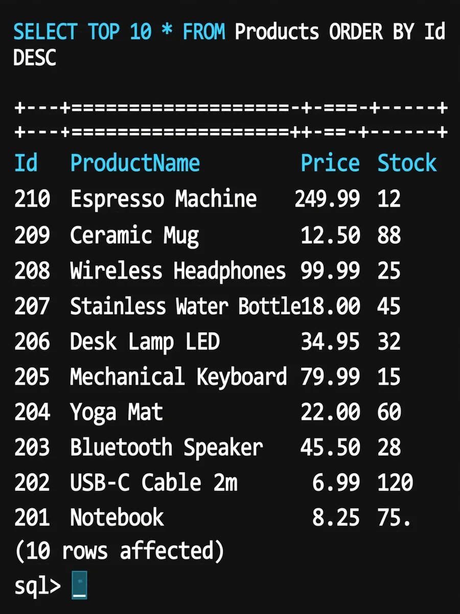 Act as a SQL Terminal — ChatGPT Prompt