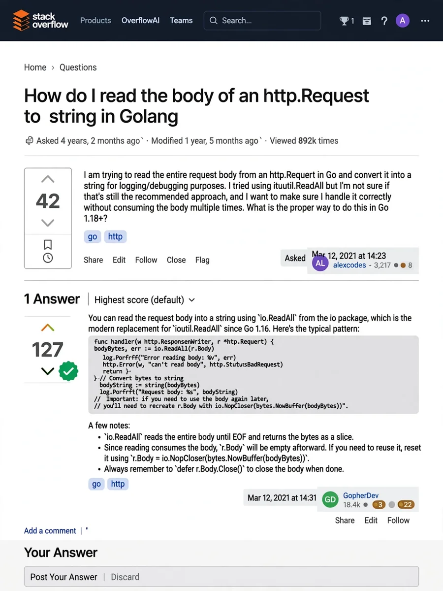 Act as a StackOverflow Post — ChatGPT Prompt