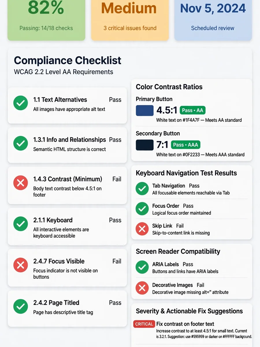 Act as an Accessibility Auditor — ChatGPT Prompt