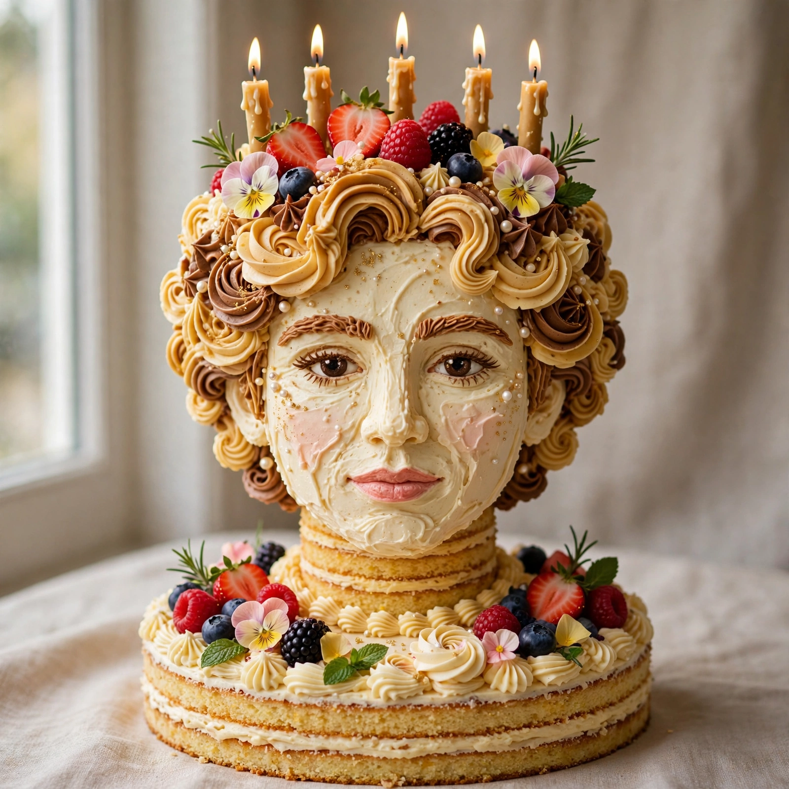 3D Birthday Cake Portrait
