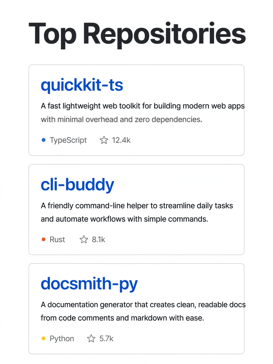Act as a Showcase Top Repositories — ChatGPT Prompt