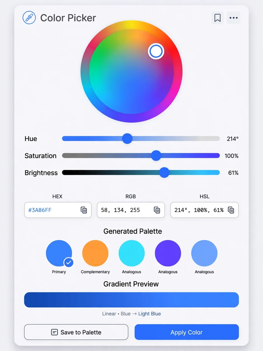 Act as an Advanced Color Picker Tool — ChatGPT Prompt