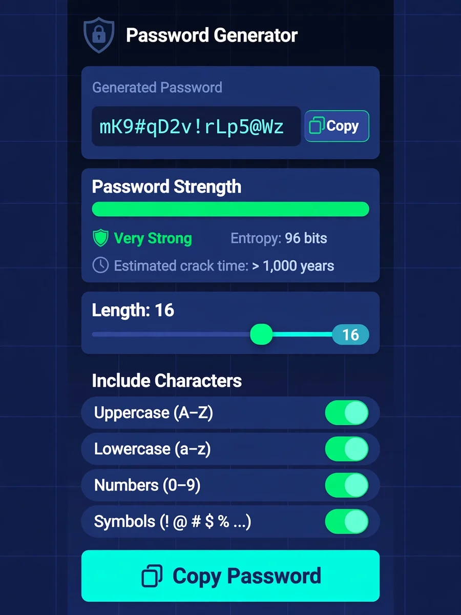 Act as a Secure Password Generator Tool — ChatGPT Prompt