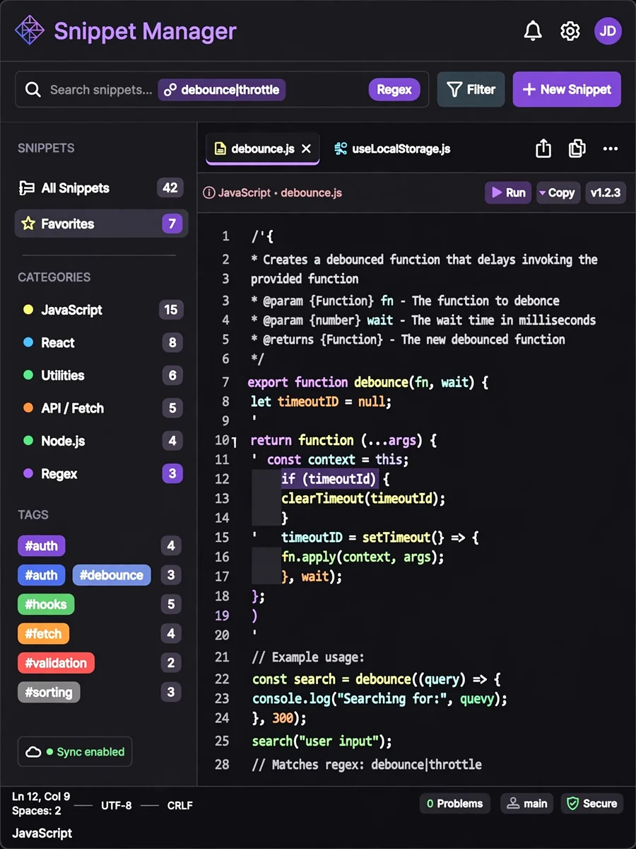 Code Snippet Manager — ChatGPT Prompt