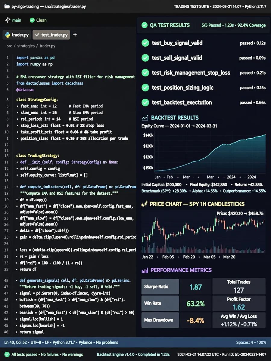 Test Python Algorithmic Trading Project — ChatGPT Prompt