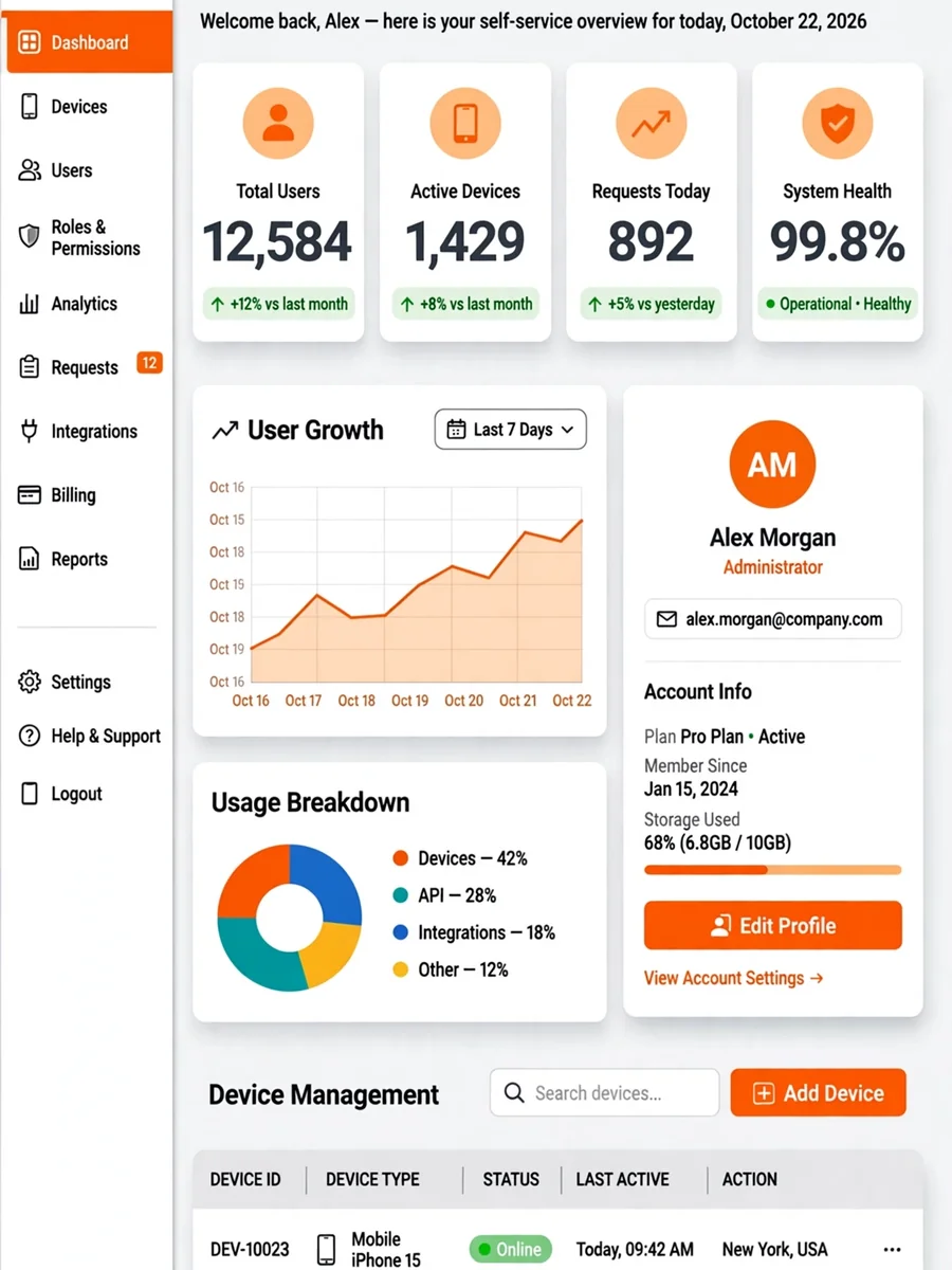 Xiaomi Company Self-Service Management System Frontend Development — ChatGPT Prompt