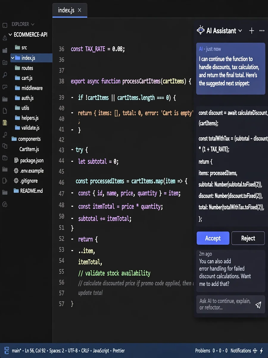 Act as a Continue Coding Assistant — ChatGPT Prompt