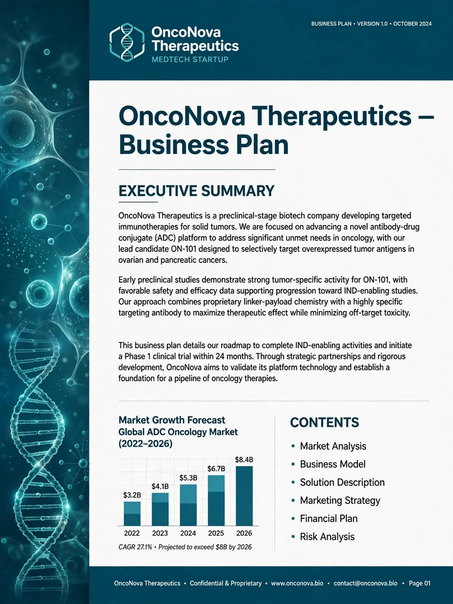 Act as a Tumor Medical Industry Solution Business Plan — ChatGPT Prompt