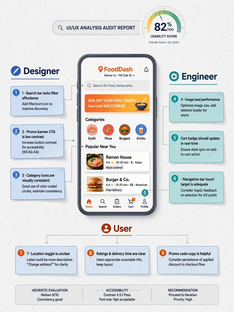 Act as a Comprehensive UI/UX Mobile App Analysis — ChatGPT Prompt
