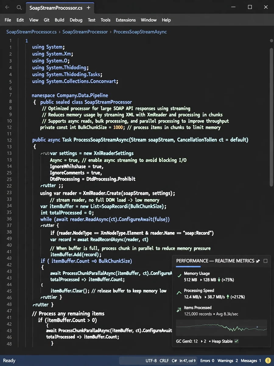 Act as an Optimize Large Data Reading in Code — ChatGPT Prompt