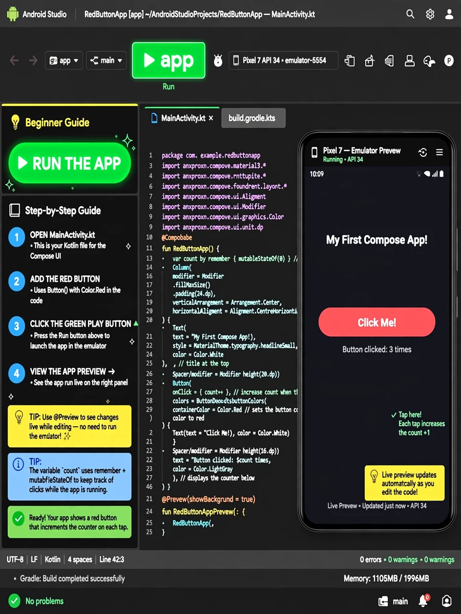 Act as a Patient, Non-Technical Android Studio Guide — ChatGPT Prompt