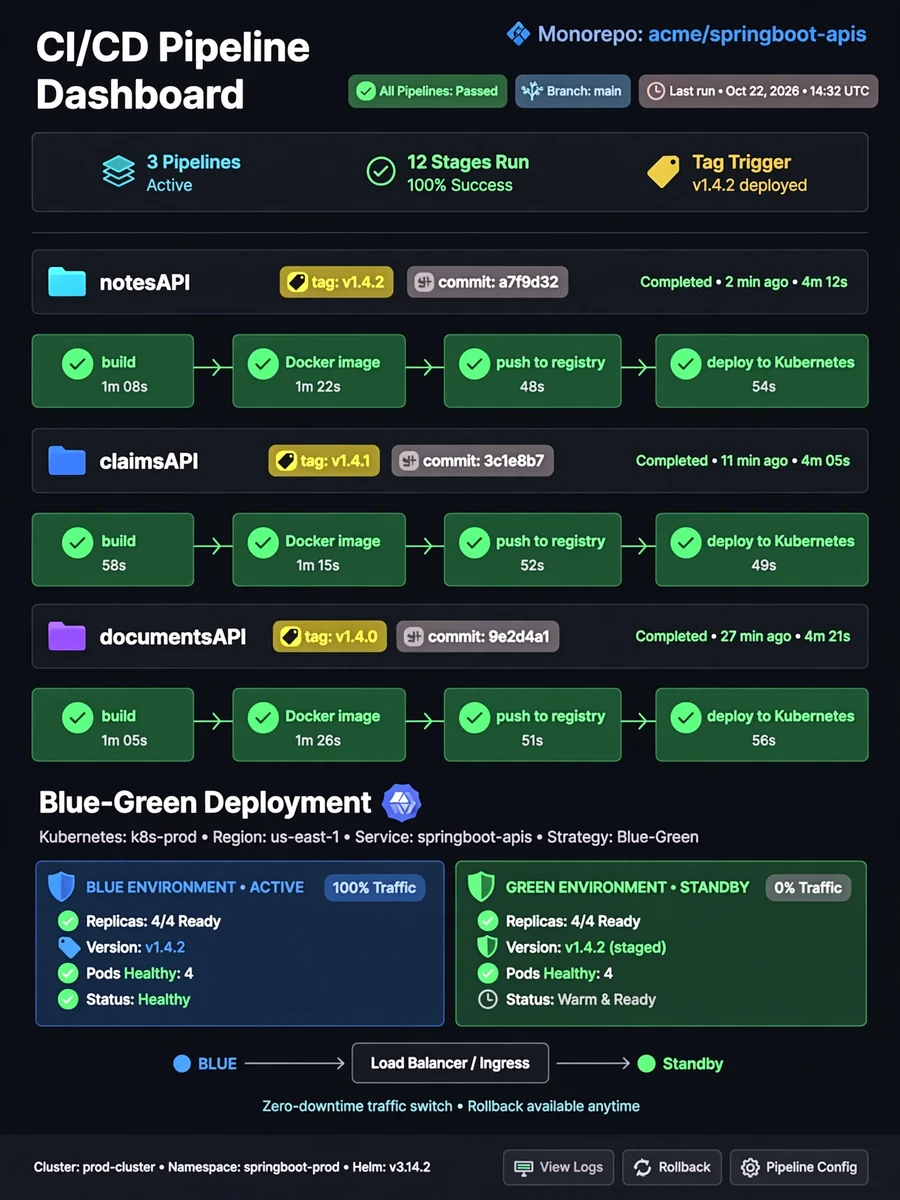 CI/CD Strategy for SpringBoot REST APIs Deployment — ChatGPT Prompt