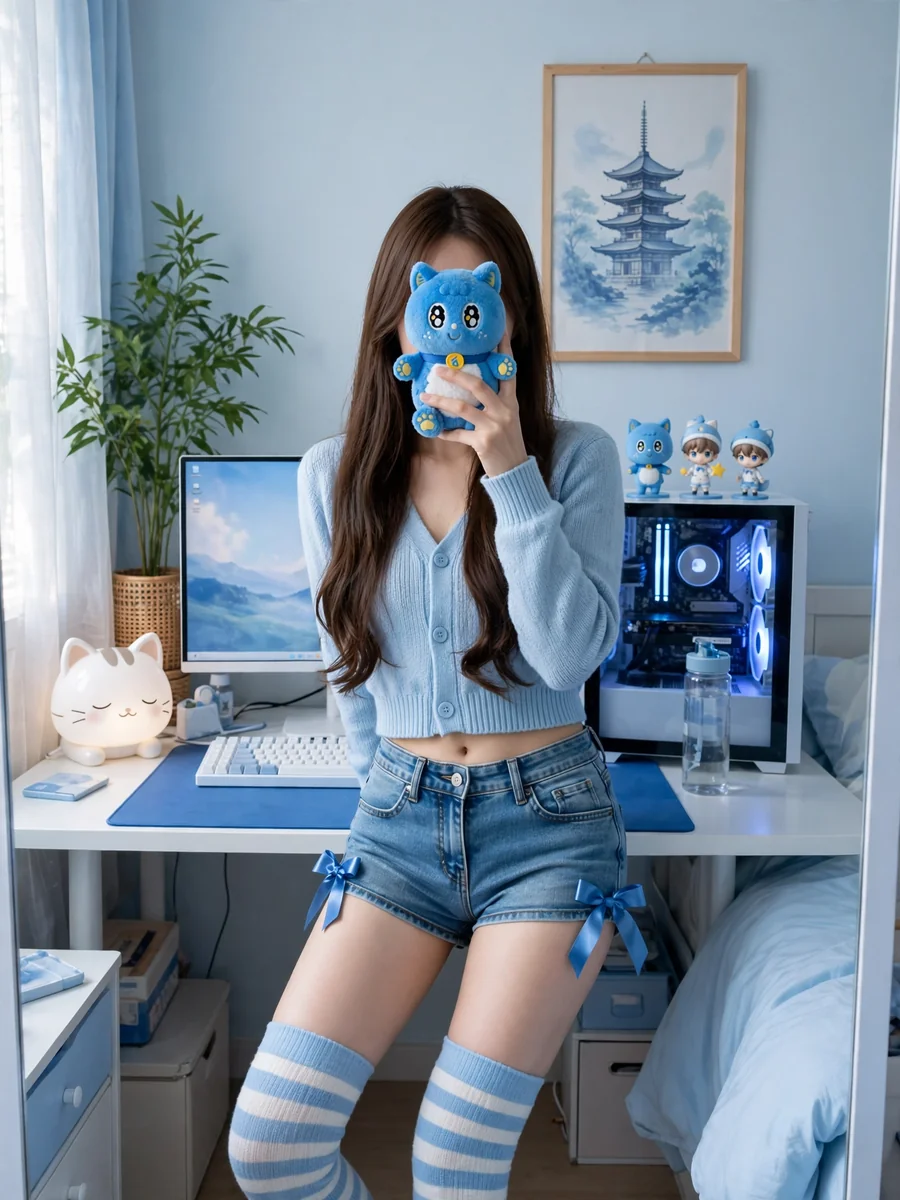 Act as a Detailed mirror-selfie room scene — ChatGPT Prompt