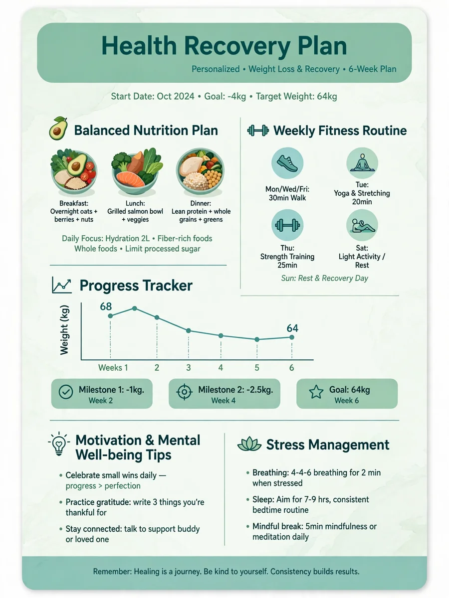 Act as a Health Recovery and Weight Loss Specialist — ChatGPT Prompt
