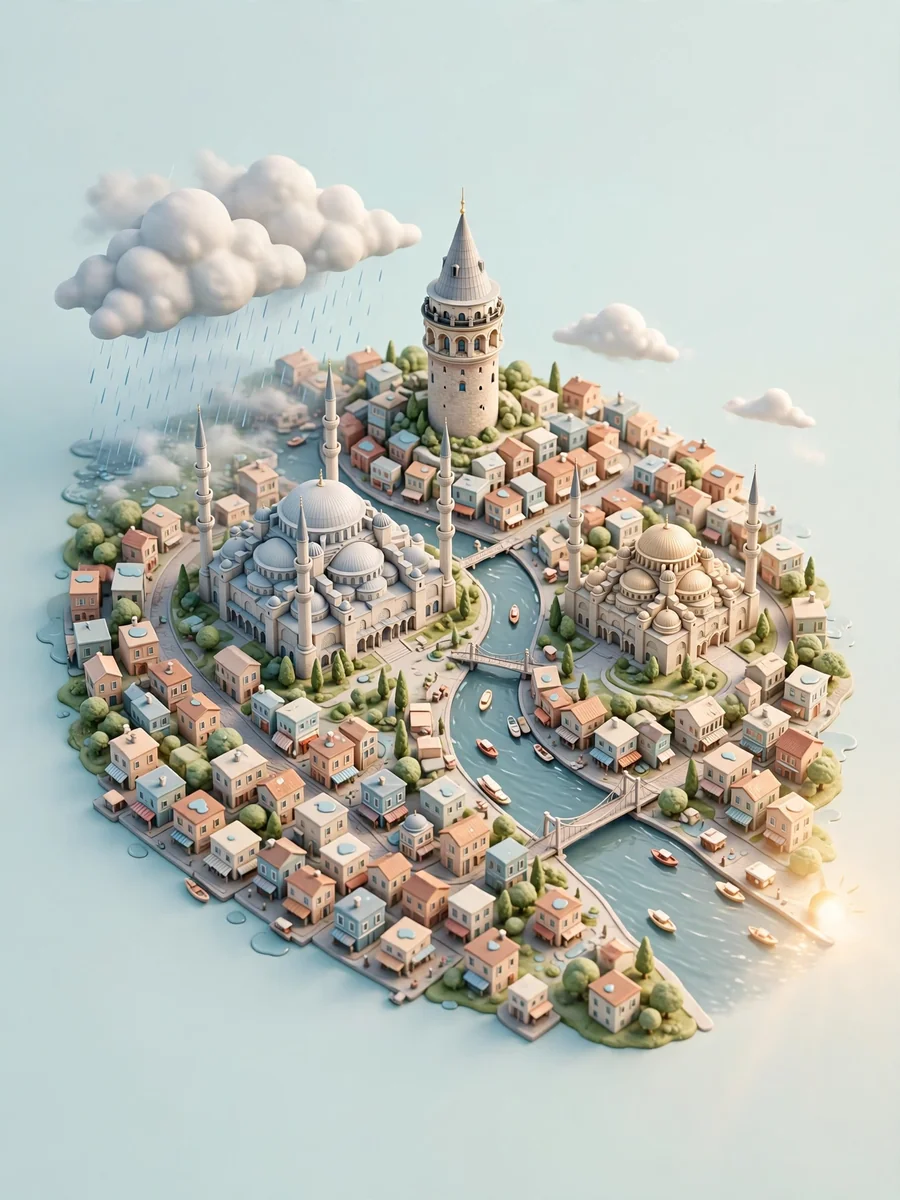 Act as an Isometric miniature 3D cartoon city scene — ChatGPT Prompt