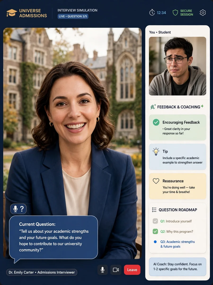 Act as an University Admission Interview Simulation — ChatGPT Prompt