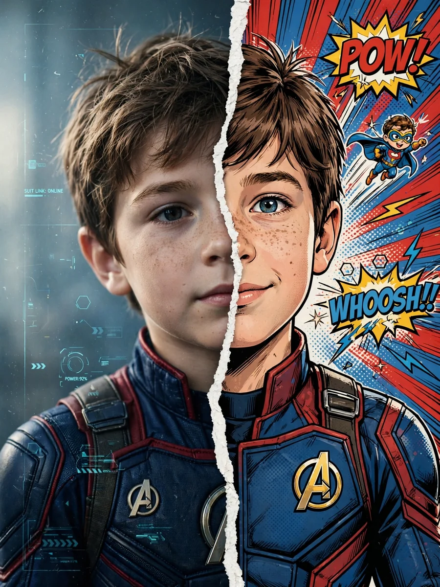 Act as a Hyper-Realistic Marvel Comic Fusion Image Generation — ChatGPT Prompt
