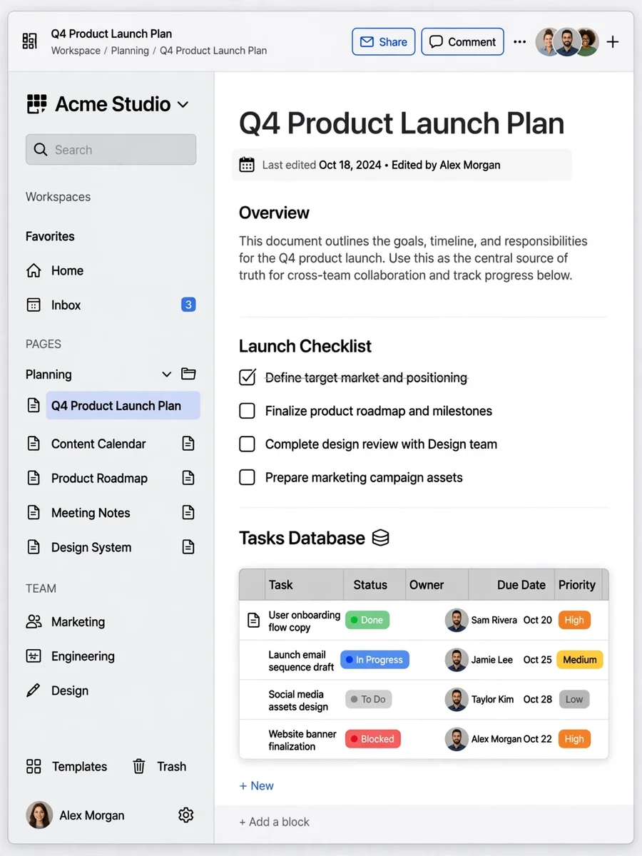 Develop a Notion Clone Application — ChatGPT Prompt
