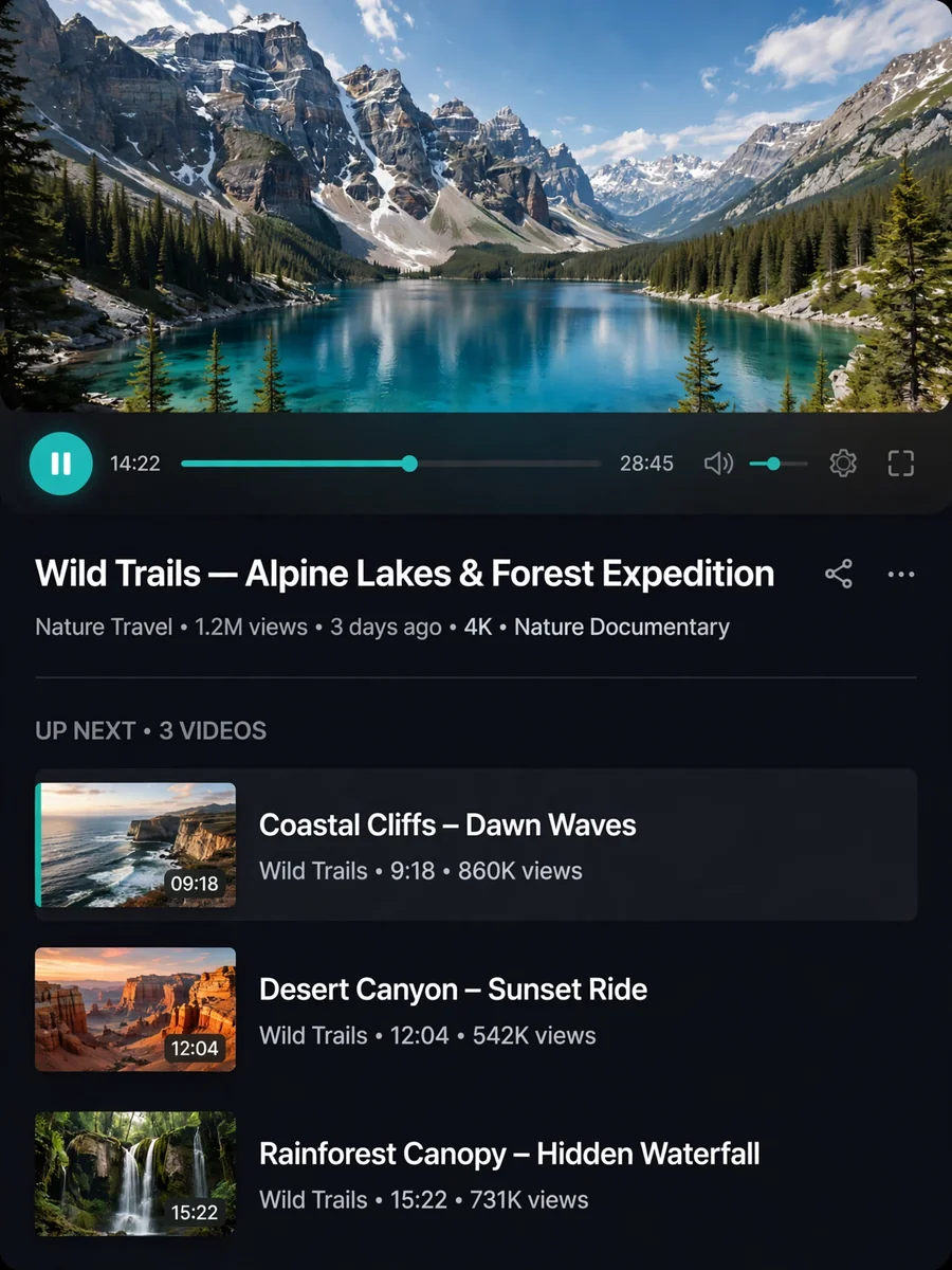 Act as a Modern Video Player with Sharp UI — ChatGPT Prompt
