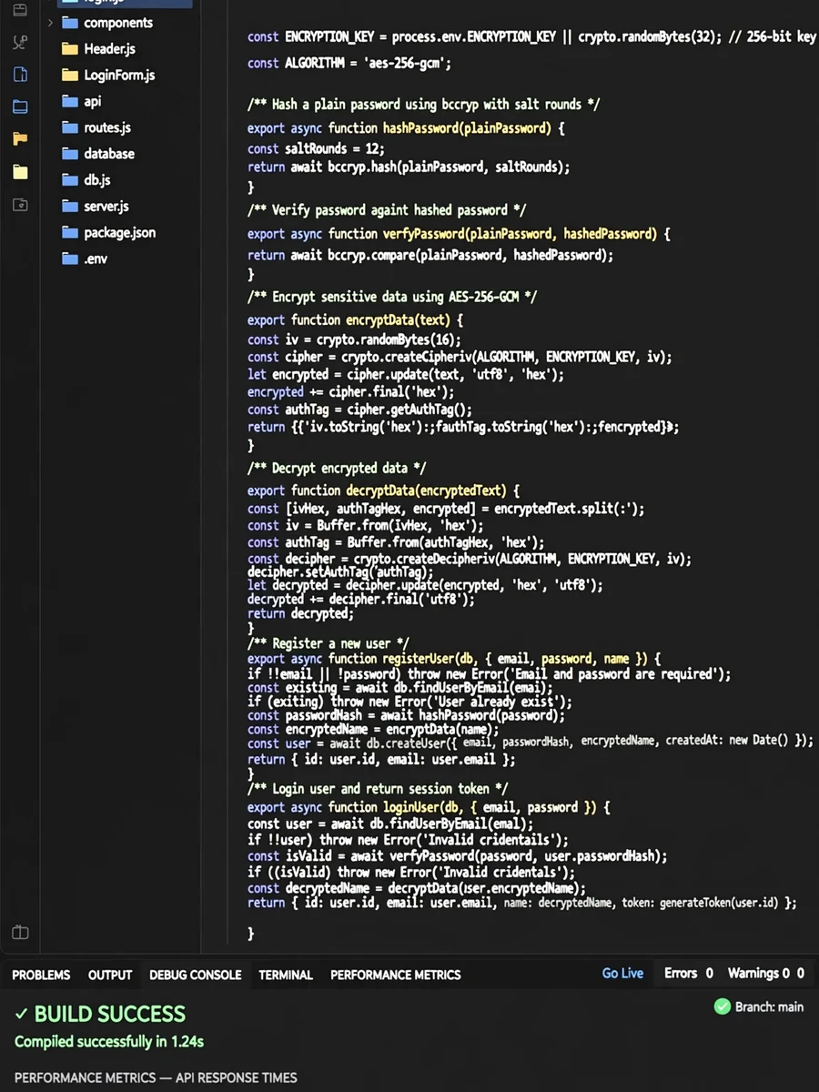 Comprehensive Web Application Development with Security and Performance Optimization — ChatGPT Prompt
