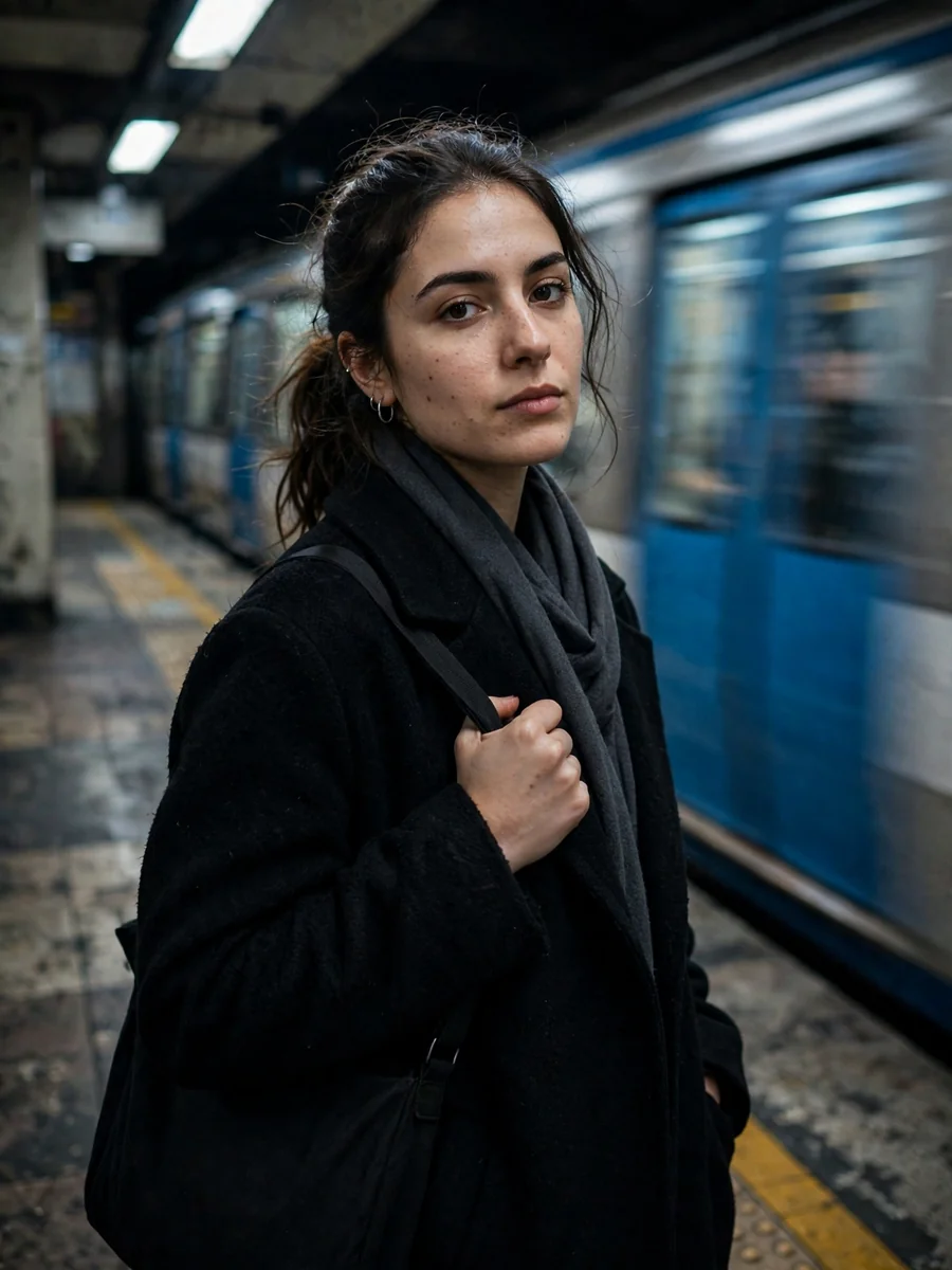 Subway Platform (street candid, moody) — ChatGPT Prompt