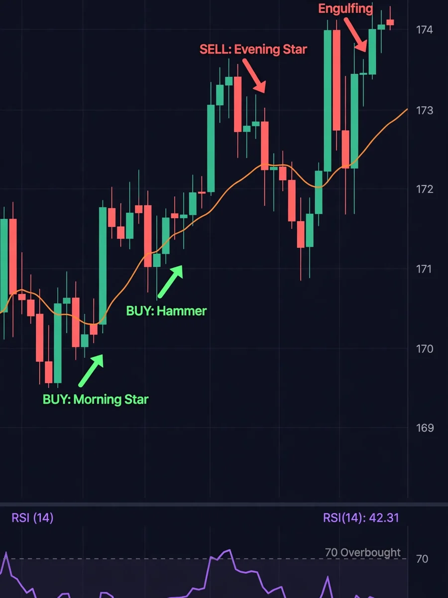 Candlestick Reversal Pattern Detector in Pine Script — ChatGPT Prompt