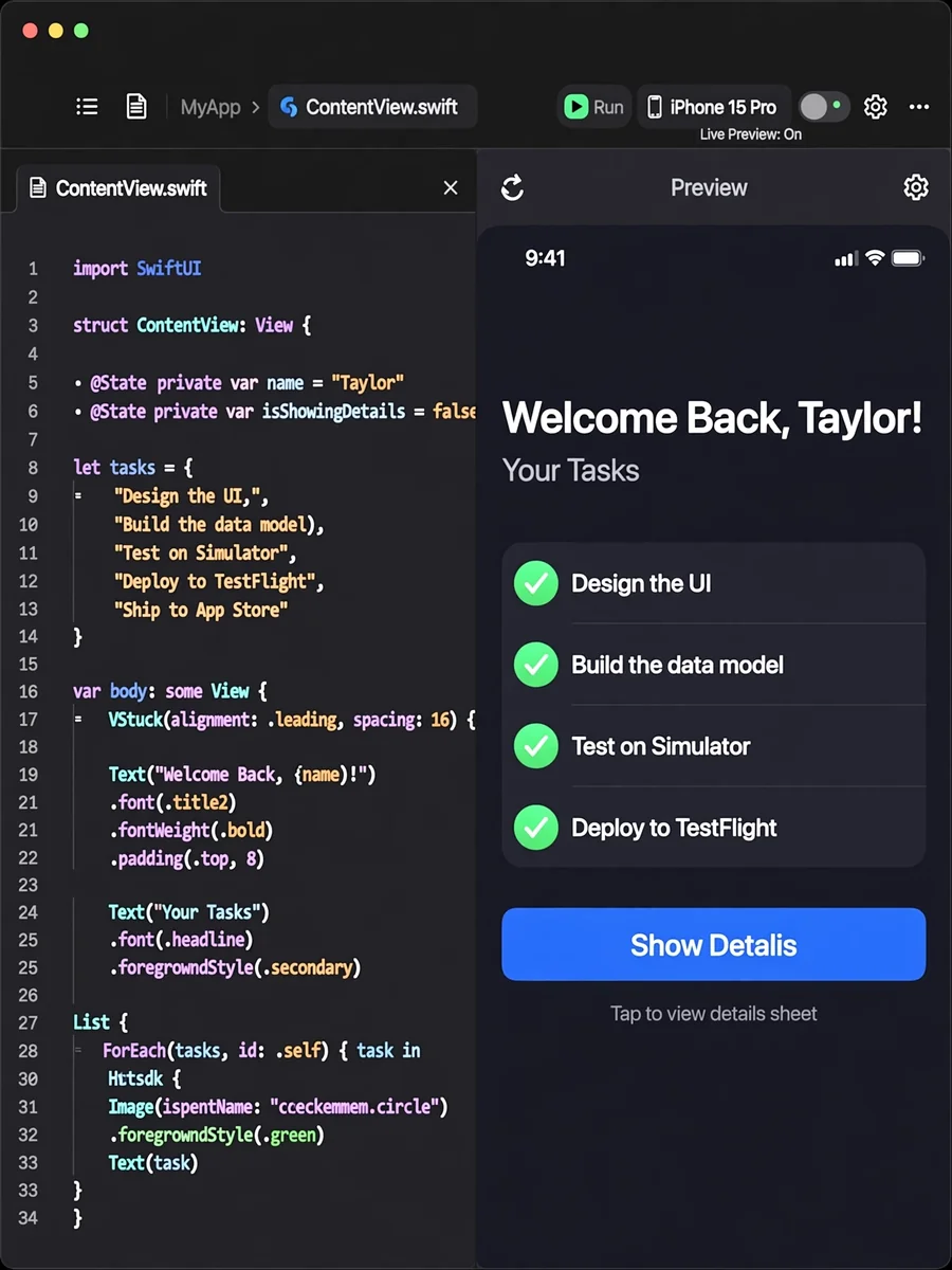 Act as a SwiftUI iOS App Development Guide — ChatGPT Prompt