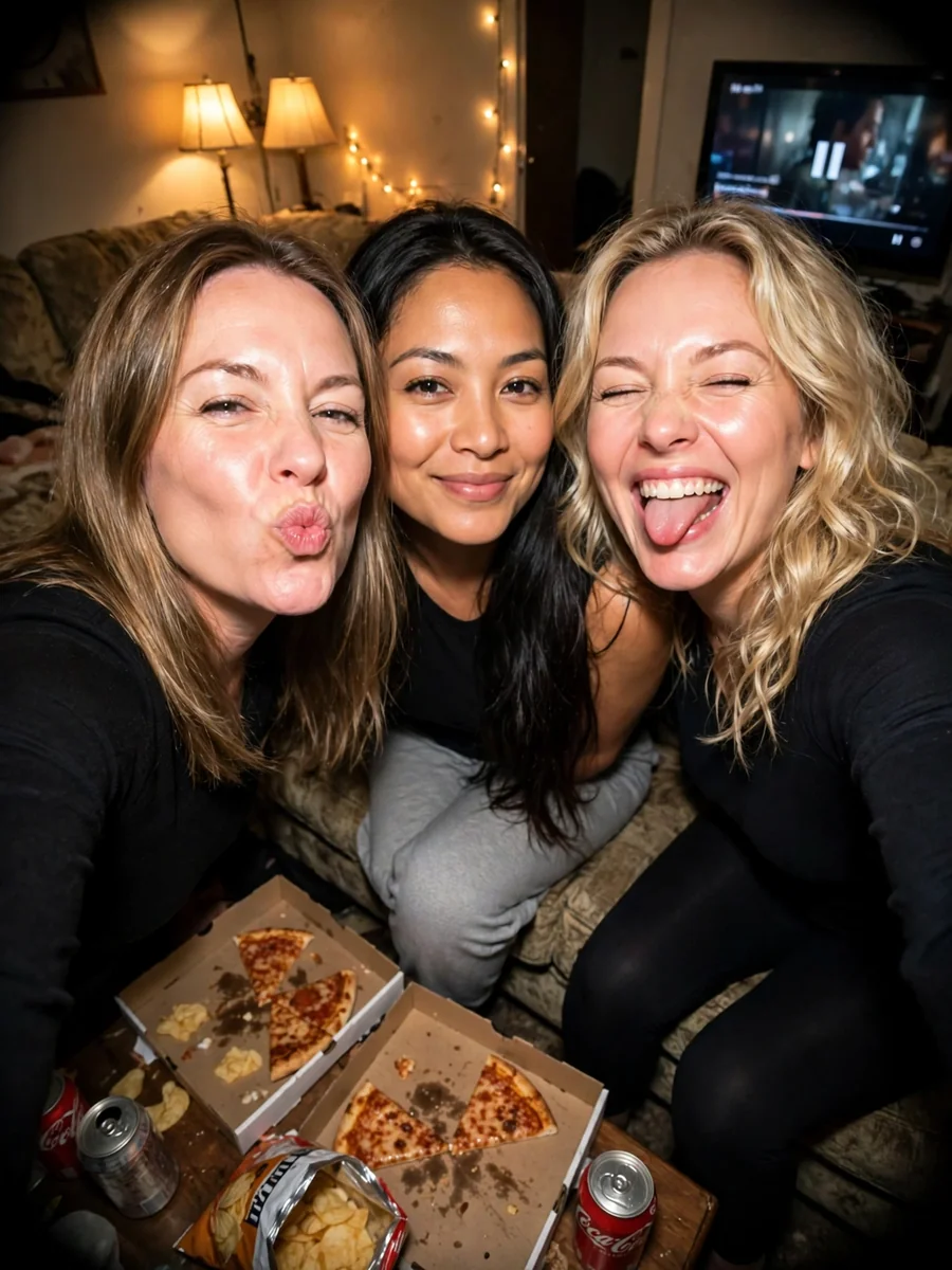 Amateur Girls' Night Selfie - Casual and Imperfect — ChatGPT Prompt