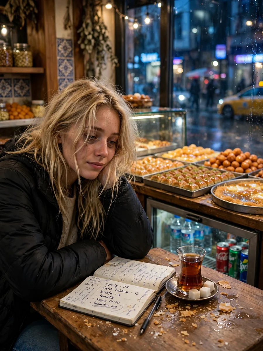 Evening at a Turkish Dessert Shop - A Photographic Story — ChatGPT Prompt